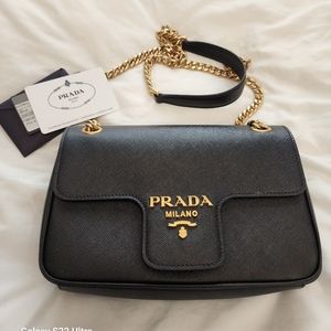 Prada Pattina leathee chain bag